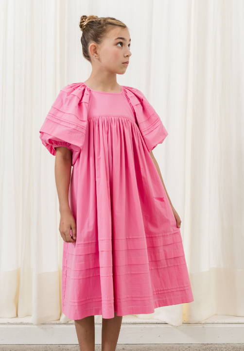 Fanpoogle - Short-Sleeve Tie Dye Maxi Smock Dress