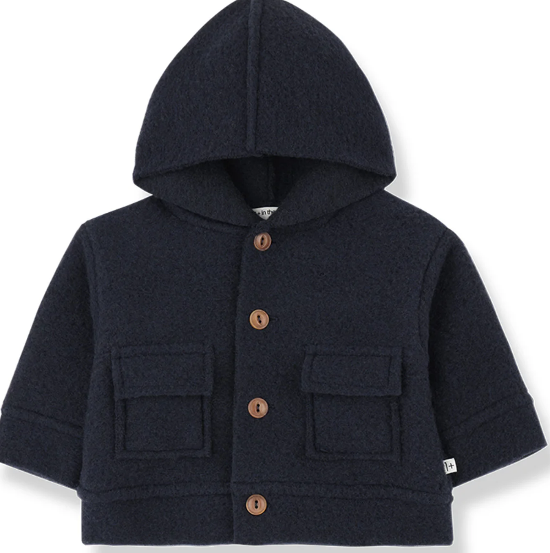1+ IN THE FAMILY ELIAS HOODED JACKET (9M-48M)