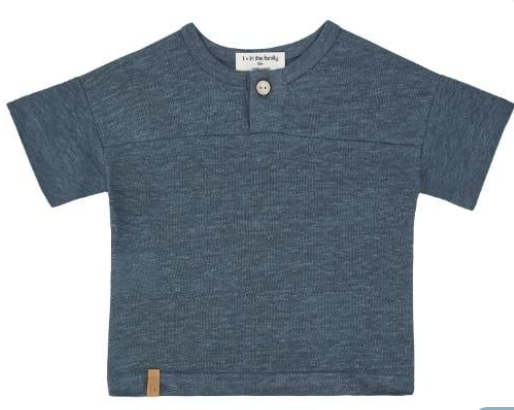 1+ IN THE FAMILY RAFA SS HENLEY TSHIRT(9M-48M)