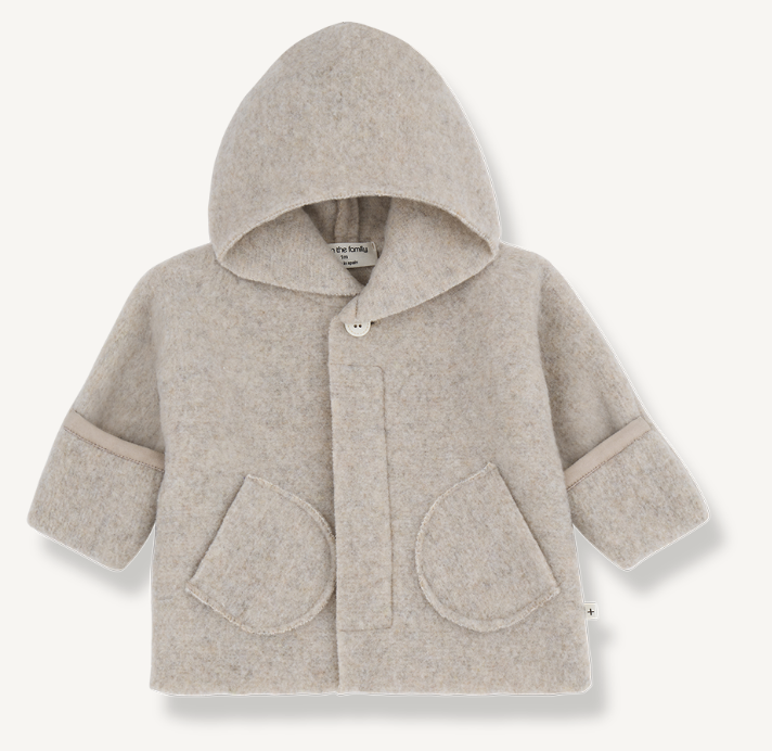 1+ IN THE FAMILY JANNICK HOODED JACKET (3M-12M)