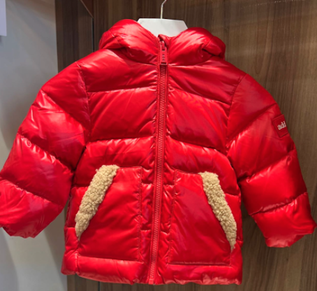 ADD HOODED DOWN JACKET W/ZIPPER LOGO (12M-36M)