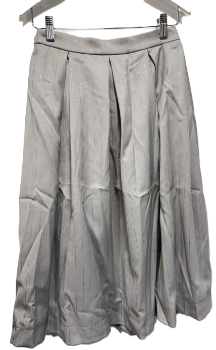 A LA PAGE LILIA FLANNEL LONG SKIRT W/PLEATS(12-16Y)