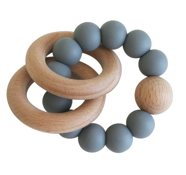 ALIMROSE BEECHWOOD TEETHER RING SET (OS)