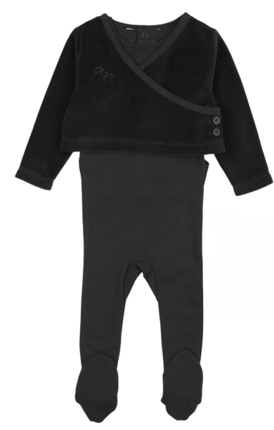 ANN OF NAN BLK FOOTIE W WRAP(6M-24M)