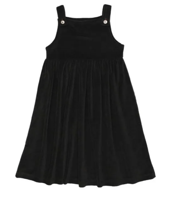 ANN OF NAN BLK VLR KNEE LENGTH JUMPER(2-12Y)