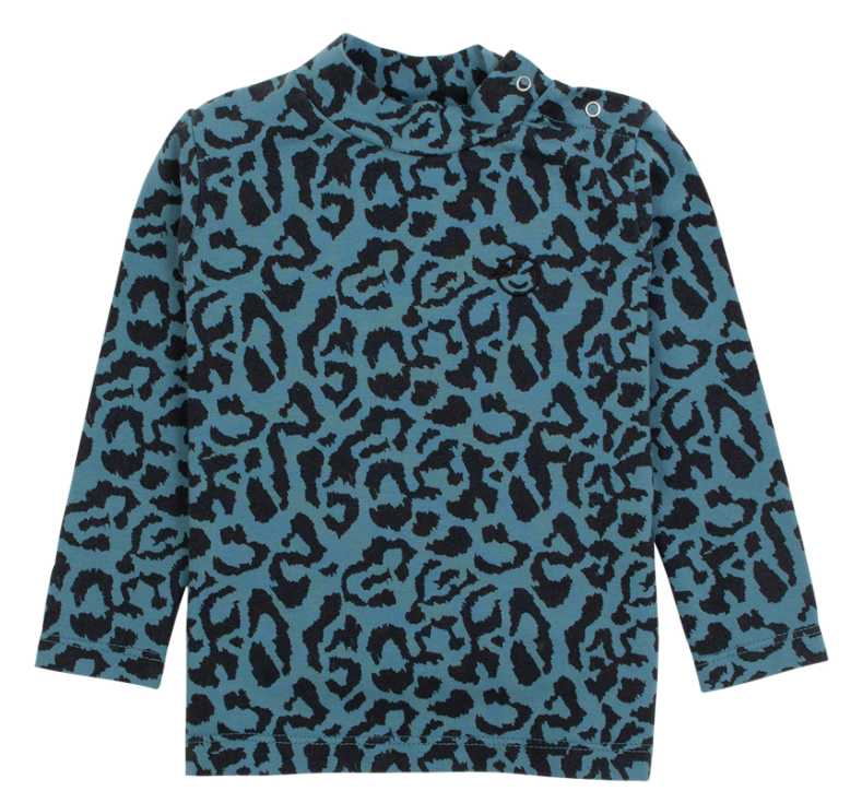 Turquoise leopard print lightweight Sweater – Little Loves Cornwall