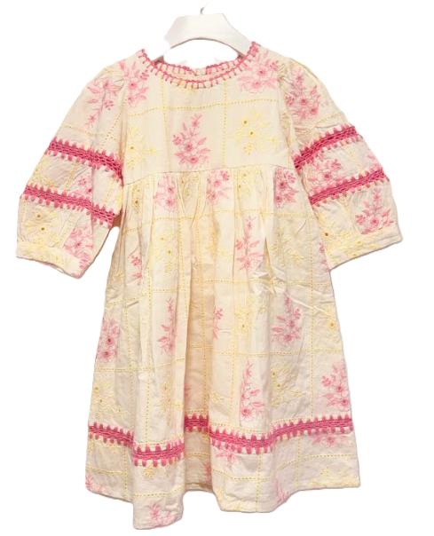bebe organic yellow dress PINK FLORAL RUFFLE TRIM Ideal For bebe organic yellow dress Bebe