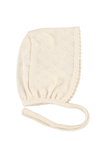 BEBE ORGANIC BEBE HEART BONNET (NB-9M)