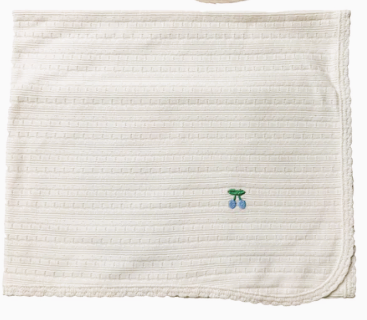 BEBE ORGANIC CHERRY POINTELLE BLANKET (OS)