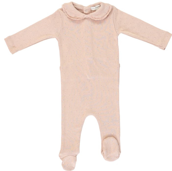 BEBE ORGANIC COLLAR OVERALL NB 6M