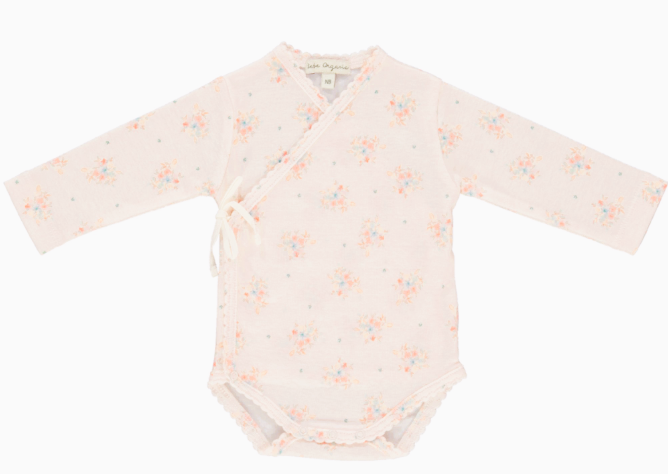 BEBE ORGANIC MARIE WRAP ONESIE (3M-9M)