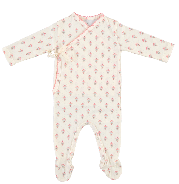 BEBE ORGANIC MORA WRAP OVERALL W/BONNET (NB-9M)