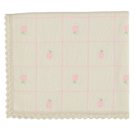BEBE ORGANIC ROSIE JACQUARD BLANKET (OS)