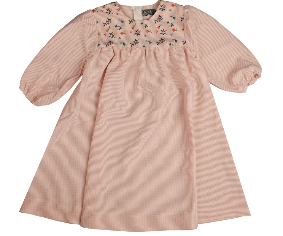 BELATI EMBROIDERED ROUND YOKE DRESS (2-12Y)