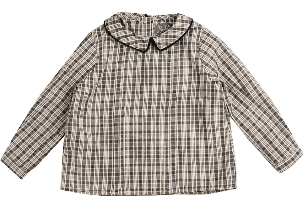 BELATI PLAID PETER PAN NECK SHIRT (12M-6Y)