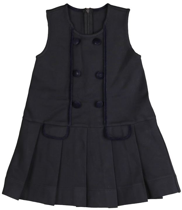 BELATI SCUBA JERSEY DRESS W/VELVET BINDING (2-16Y)