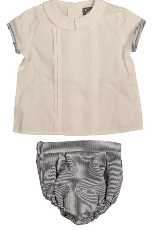 BELATI SHIRT W/TUCKS & BLOOMER SET (12M-2Y)