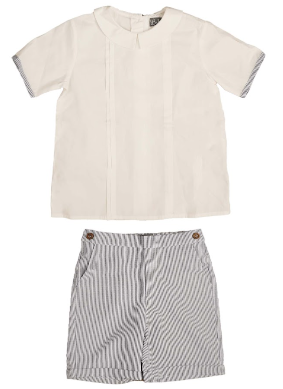 BELATI SHIRT W/TUCKS & SHORTS SET (2-5Y)