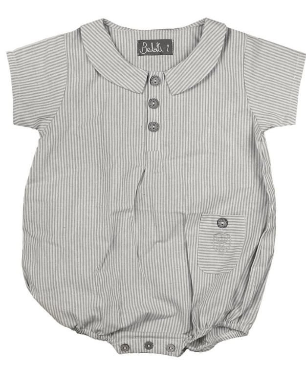 BELATI STRIPED SHIRT BABY ROMPER (6M-2Y)
