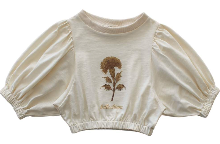 BELLE CHIARA FLOWER PRINT TSHIRT(10-M)