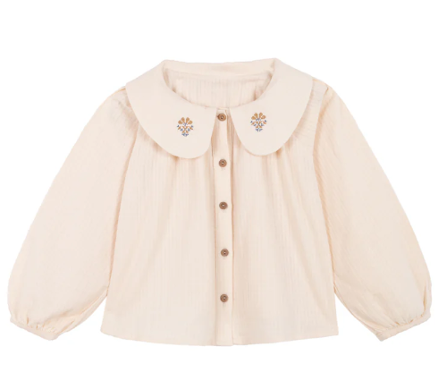 BIRINIT PETIT EMBROIDERED GIRL SHIRT(4-8Y)