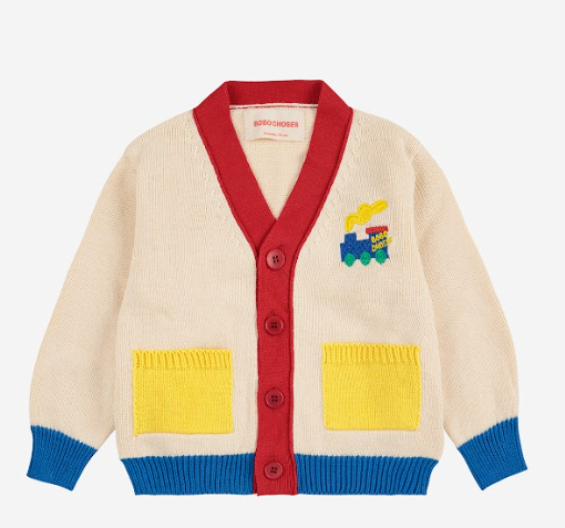 BOBO CHOSES CHOO CHOO CARDIGAN (12M-24M)