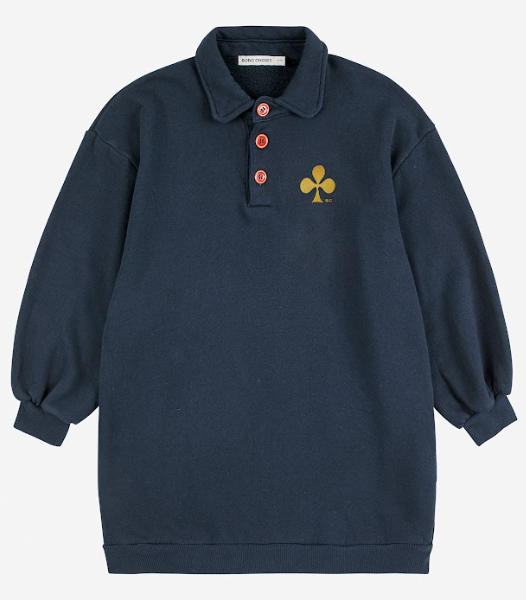 BOBO CHOSES CLOVER POLO SWEAT DRESS (2-11Y)