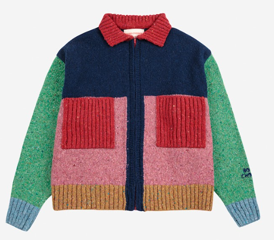 BOBO CHOSES COLOR BLOCK CARDI (2-9Y)