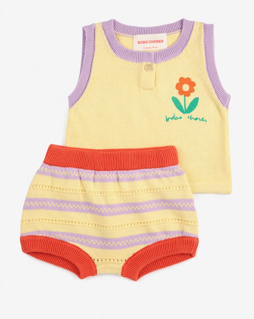 BOBO CHOSES FLOWER KNITTED SET (6M-18M)