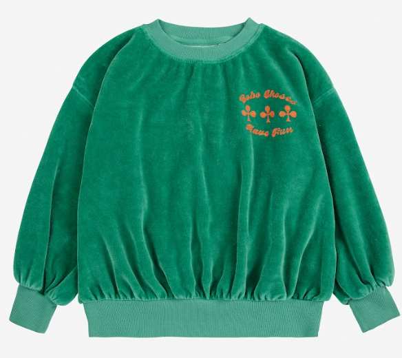 BOBO CHOSES HAVE FUN VELVET SWEATER(2-11Y)