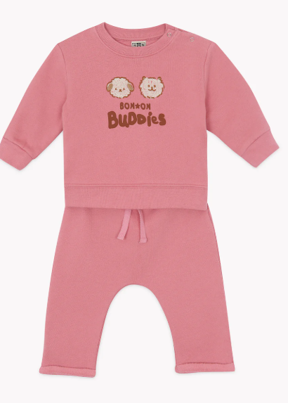 BONTON BUDDIES SWEAT TOP W/PANTS(6M-2A)