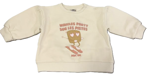 BONTON LYS BB WAFFLES SWEAT TOP (6M-3A)