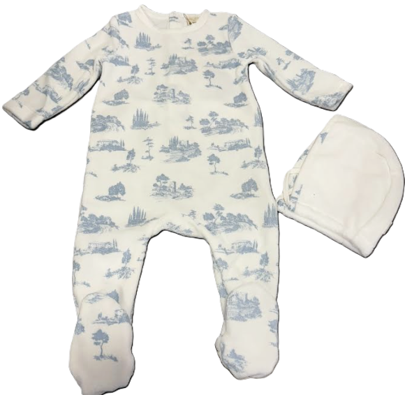 BUBANI AOP COUNTRYSIDE STRETCHIE W/HAT (3M-18M)