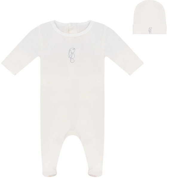 BUBANI TERRY BUNNY STRETCHIE W/HAT (1M-6M)