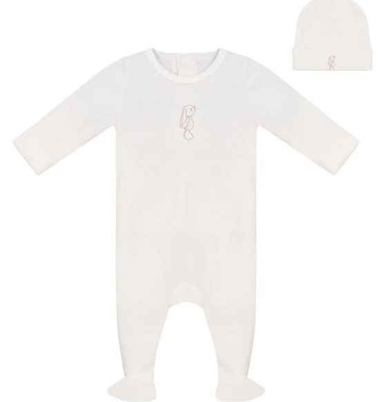 BUBANI TERRY BUNNY STRETCHIE W/HAT (1M-6M)