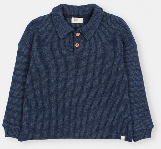 BUHO WAFFLE POLO SHIRT (2-14Y)