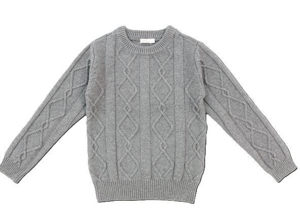 COCO BLANC DIAMOND CREW SWEATER (2-12Y)