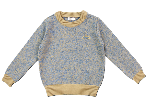 COCO BLANC SPECKLED CREW SWEATER (2-10Y)