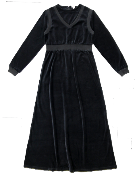 COCO BLANC VELOUR MAXI DRESS (12-20Y)