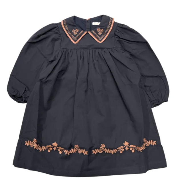 baby girl navy blue dress CERA UNA VOLTA SOFIA DRESS (2-14Y) – Klade Children's Boutique