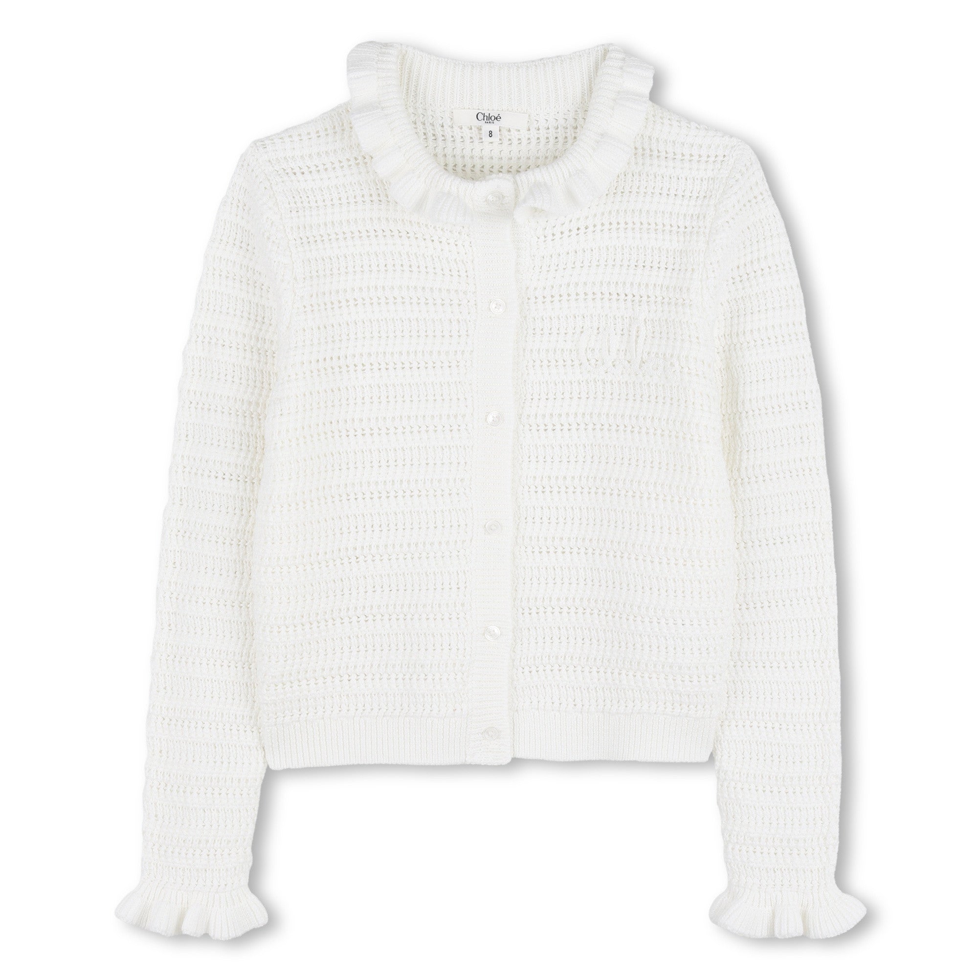 CHLOE FLOUNCED COLLAR CARDIGAN (12-14A)