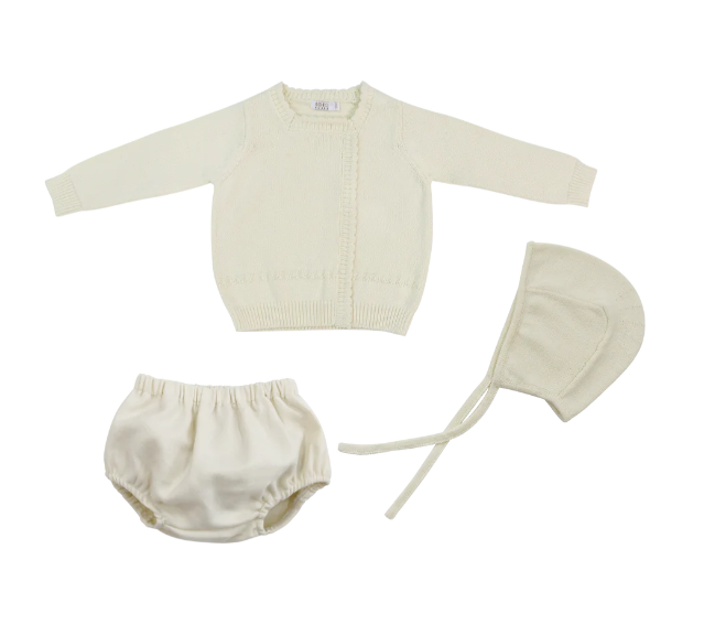 CB SQUARE NECK BLOOMER SET W/BONNET(12M-2Y)