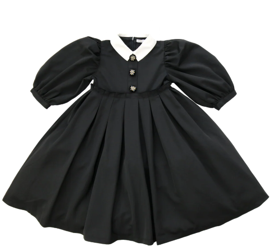 COCO BLANC 3/4 SLEEVE TAFFETA DRESS (4-14Y)