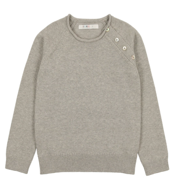 Coco Blanc Crew Button Sweater