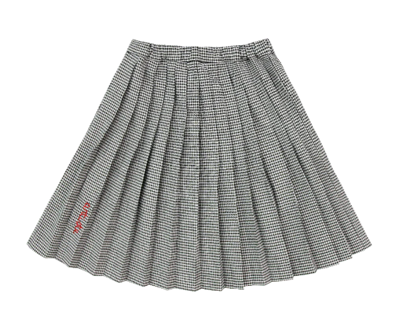 COCO BLANC GINGHAM PLEATED SKIRT (6-16Y)