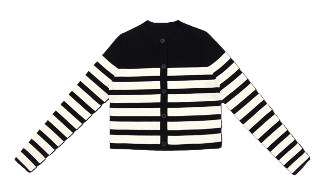 COCO BLANC RIBBED CARDIGAN (12-20Y)