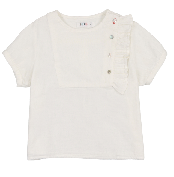 COCO BLANC RUFFLE BLOUSE (2-6Y)