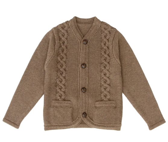 COCO BLANC CABLED KNIT CARDIGAN (18M-10Y)