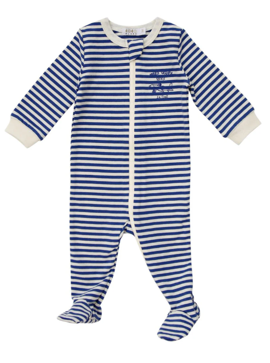 COCO BLANC STRIPED FOOTIE PAJAMAS (3M-12M)