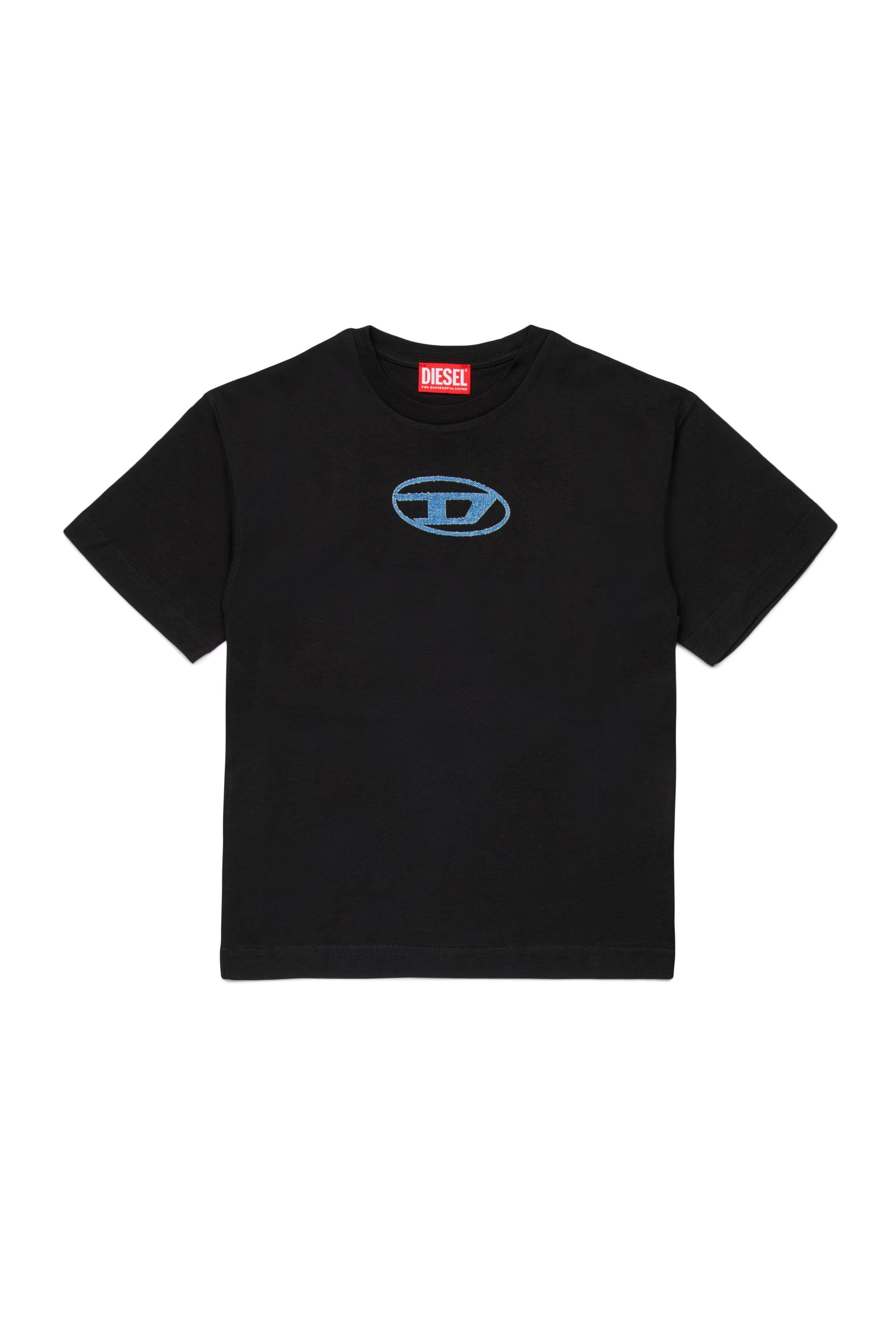 DIESEL SHORT SLEEVE TEE W/DENIM LOGO(4-8Y)